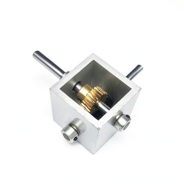 10:1 Right Angle Worm Gearbox 90° Angle Drive Steering Gear Device 20T Reduction Gearbox Simple Mechanical DIY Module with 8mm Shaft-3