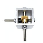 10:1 Right Angle Worm Gearbox 90° Angle Drive Steering Gear Device 20T Reduction Gearbox Simple Mechanical DIY Module with 8mm Shaft-0