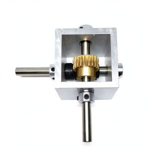 10:1 Right Angle Worm Gearbox 90° Angle Drive Steering Gear Device 20T Reduction Gearbox Simple Mechanical DIY Module with 8mm Shaft-0