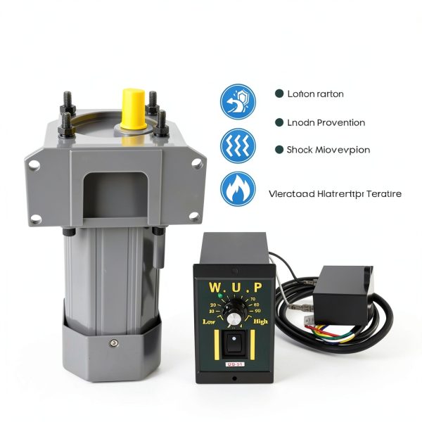 250W 110V AC Gear Motor with Variable Speed Controller and Bracket Single-Phase Gear Reducer Motor Reversible High Torque Motor, 0-270rpm, 5K-1
